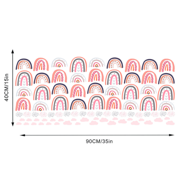 En set vackra Rainbow väggdekor, väggdekoration för att leva