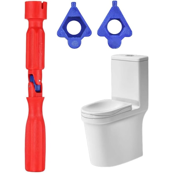 1 stk Toalettsete Festverktøy, Plast Toalett Installasjonsnøkkel, Toalettsete Reparasjonsnøkkel (20 cm, Rød)