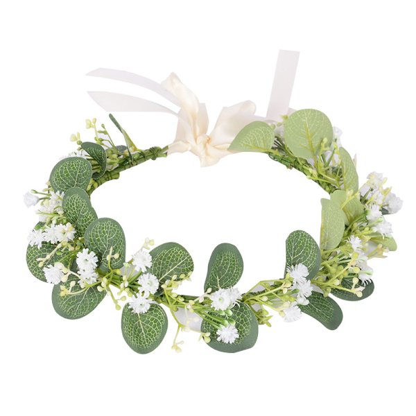 Handgjord justerbar blomsterkrona bröllopssimulering blomma huvudbonad