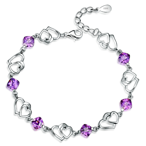 Hjerteformet hul armbåndsanheng, smykkegave til kvinner og jenter, 1 stk.