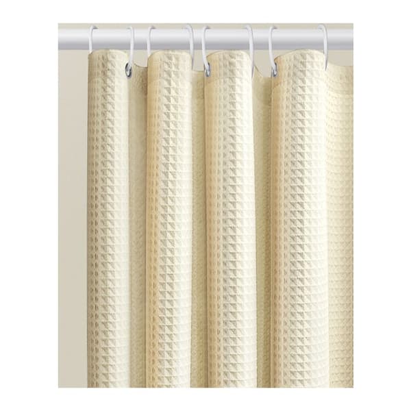 120180 Tjock jacquard våffel badrum duschdraperi gratis stans