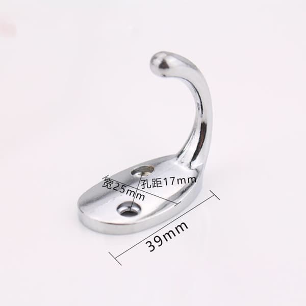 10 stk. Robe Hook, Poleret Krom, Møbel Hardware Garderobe Coa