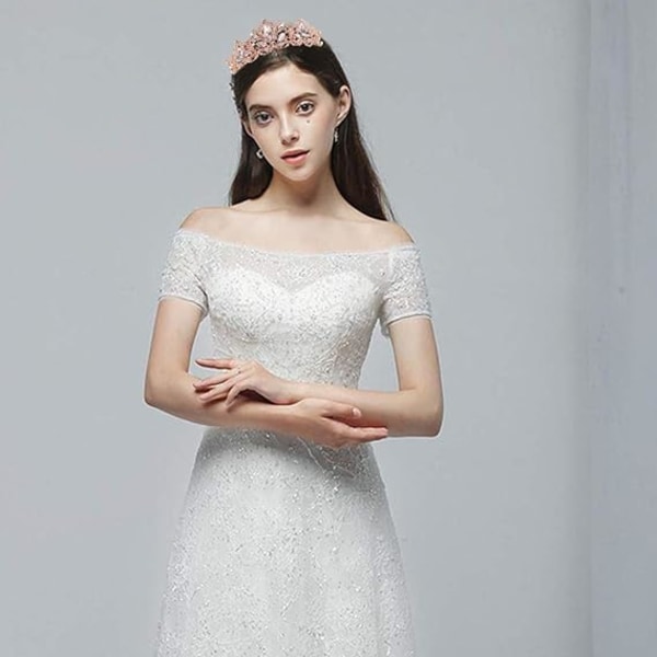 Bryllupsdiademer for kvinner, prinsessekrone diadem i krystall for kvinner