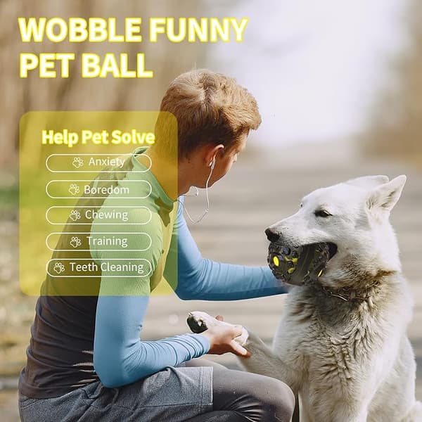 Hunde bold legetøj Squeaky Giggle bold interaktivt hundelegetøj til aggressi