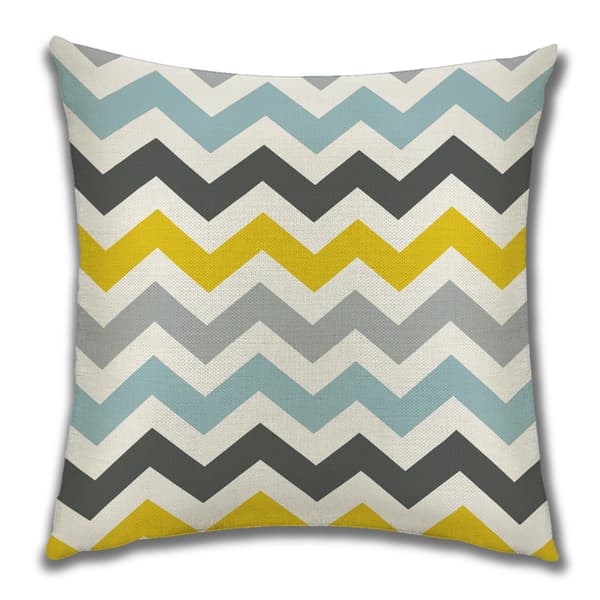 Turkos Orange Diamant Kuddfodral Set om 4 Mid-Century Throw