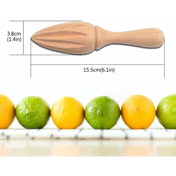Trepresser i tre for sitron, manuell juicepresser, manuell juicepresser for appelsiner til hjemmebruk, rask, enkel og ren naturlig bøkeved fruktpresser