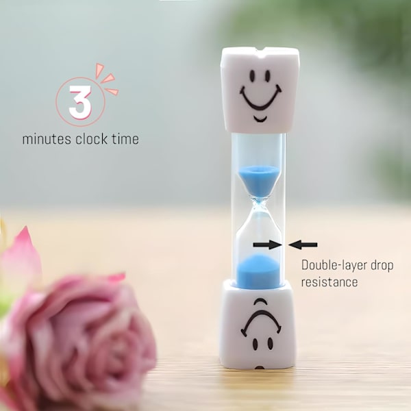 Timeglas 2 stk., Smiley Timeglas Sandur 3 minutter
