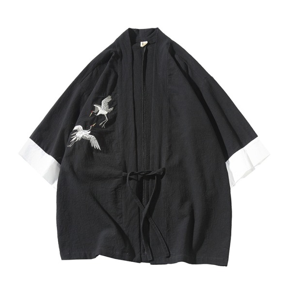 Japansk mode för män Kimono Cardigan Plus Size Jacka Yukata Ca