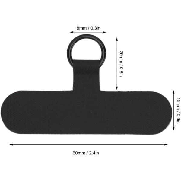 Telefonfäste, Universell Nylon Mobiltelefon Snodd för Mobiltelefon, Anslutningsfäste för Mobiltelefonsäkerhet (Svart)