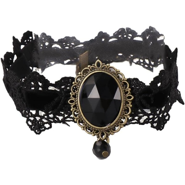 Rød Blonde Choker Gotisk Halskæde Bohemia Blonde Gotisk Choker Halskæde Kvinder Vintag