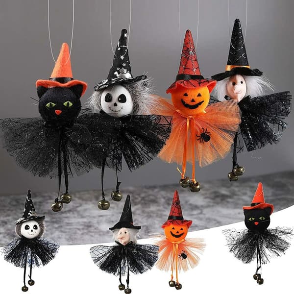 Halloween Dekoration Fest Græskar Spøgelse Heks Sort Kat Charm Ha