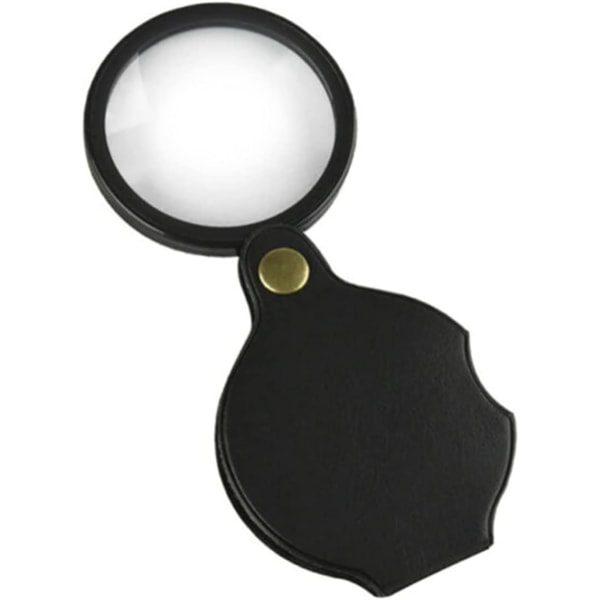 Pocket Magnifier, 70mm 10X Mini Folding Magnifier with Rotating L