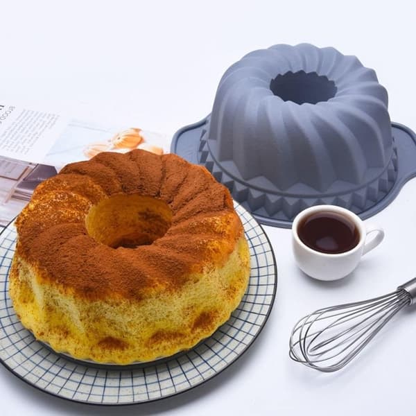 11\" Silikon Bundtkakeform, Non-stick Puddingform, Stor Mousseform