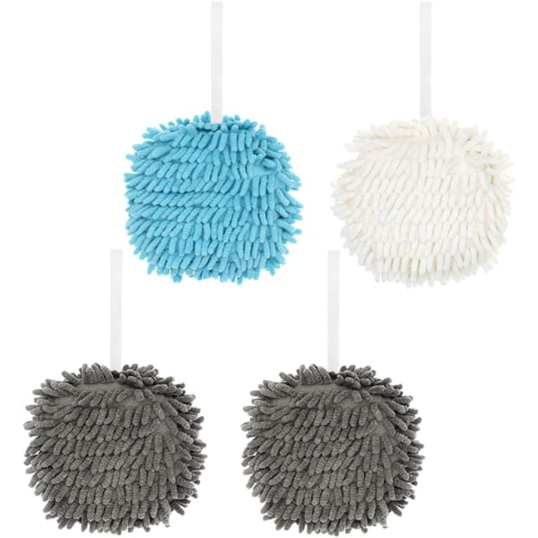 4 Chenille håndklæder Kugle af håndklæder Coral Mikrofiber Vandabsorberende