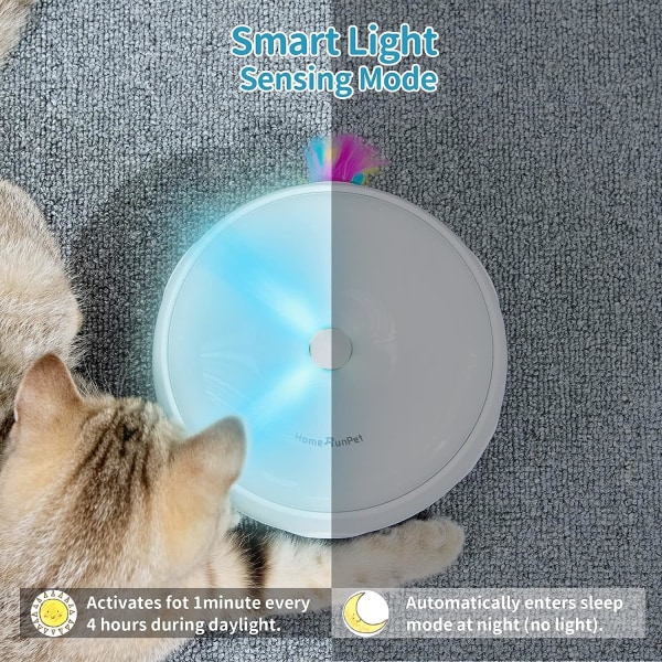 Smart Cat Toy for Feather Cat, 3 Modes Electronic Toy Random Auto