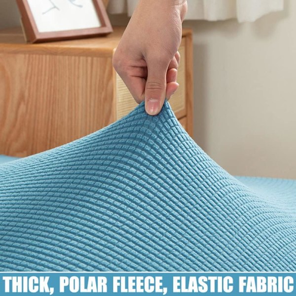 6 stk. Stretch Stolkseter - Elegant og Slitesterk for Spisestue, Fester, Bryllup, Bursdager (Blå)