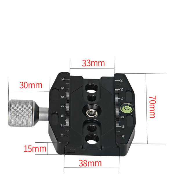 70mm Arca-tyyppinen pikakiinnityskiristime Universaali kameran pikakiinnityslevy
