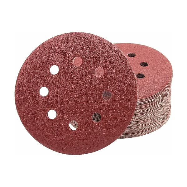 125mm Sandpapper Slipdiskar 120 Grit Slip - 20 Diskar 8 Hål