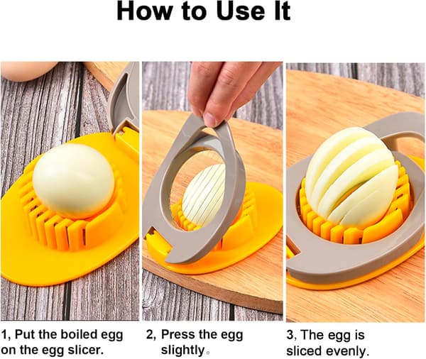 Eggeskjærer for hardkokte egg, eggeskjærer, jordbærskiver