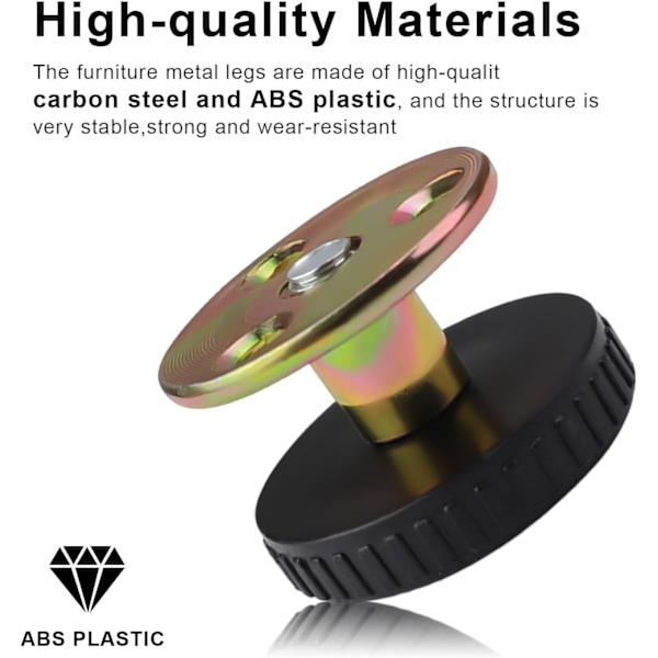 Justerbare møbelben, 4 stk 27–40 mm Justerbare ben, Møbelben M
