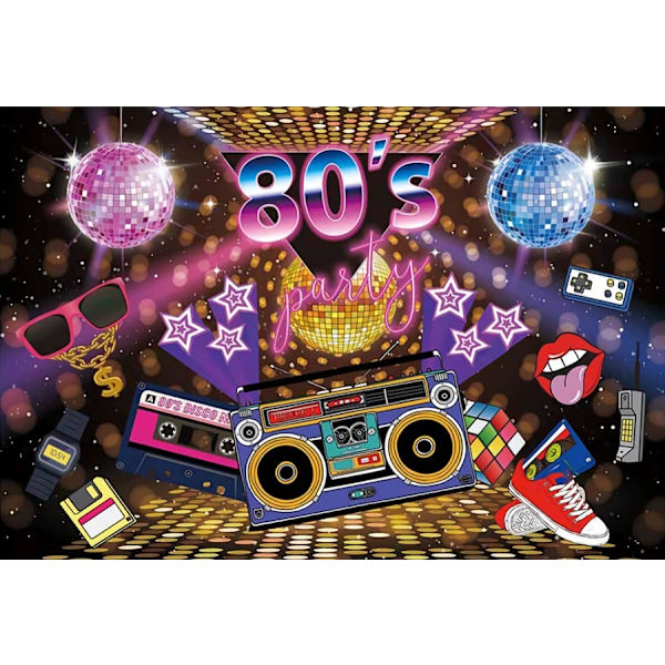 Takaisin 80-luvulle Tausta Hip-Hop Disco Juhlat Musiikki Graffiti valokuva Tausta