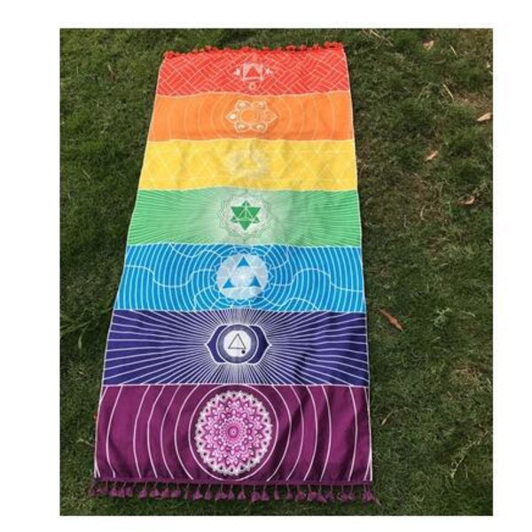 Bohemia Mandala Hängande Bordsduk, Hippie Väggbonad, Väggbonad Strandhandduk Matta, Multifunktionell Användning, för Inomhus och Utomhus, 150 x 70cm