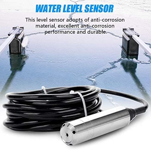 DC24V 4-20mA Vannnivåsensor i Rustfritt Stål Vannnivåsensor Vannnivåsensor for 0-5m Dybdedeteksjon