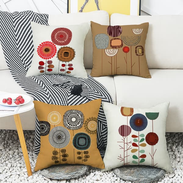 Set med 4 st vackra kuddfodral 45 x 45 cm, örngott