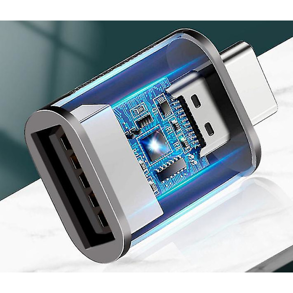 Type-c til Usb3.0 hunnadapter, Usb2.0 til Usb-c mobiltelefonadapter