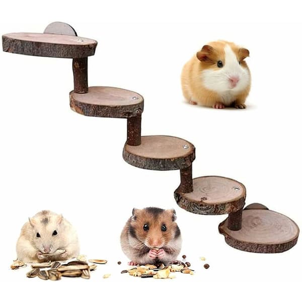 Hamsterklätterleksak, Hamstertrappa, Träbro Hamsterleksaker,
