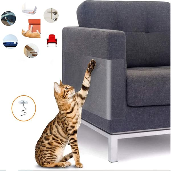 Husdjurskatt Anti-Scratch Guard Shield Träningsremsa Soffa Vägg Dörr P