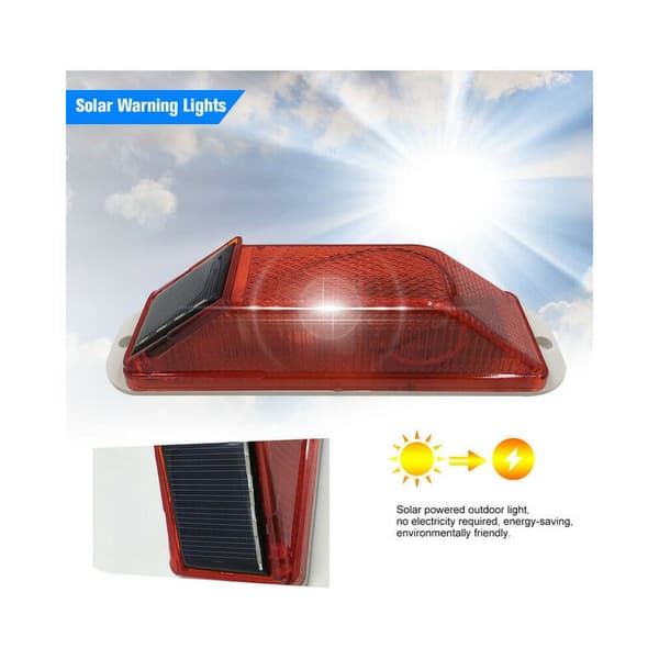 Solcelledrevet advarselslys, følsomt strobe-advarselslys, LED