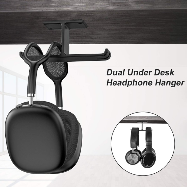 Gaming Headset Stativ, New Bee Dobbel Hodetelefon Stativ - Aluminio P