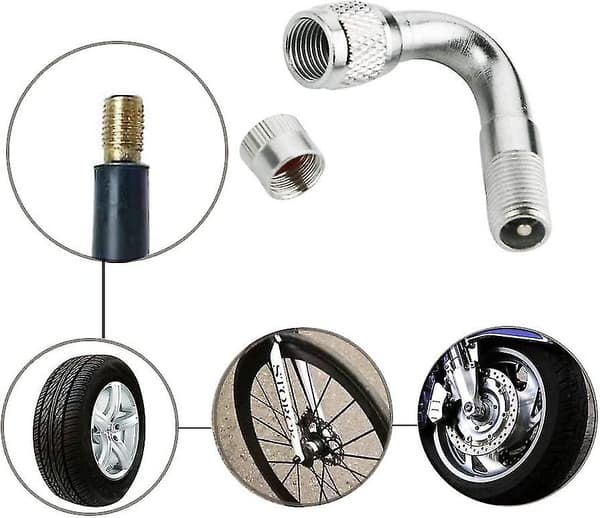 Däckventilförlängning Va  Däckventiladapter  Luftdäckventilförlängning  Däckförlängningsvinkelventil  Kompatibel med bilmotorcykelcykellastbil