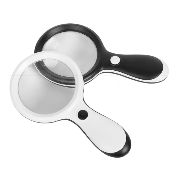 Opplyst leselupe, 10x opplyst leselupe, opplyst forstørrelsesglass med 18 LED-lys, stor opplyst leselupe med 3 lysmoduser