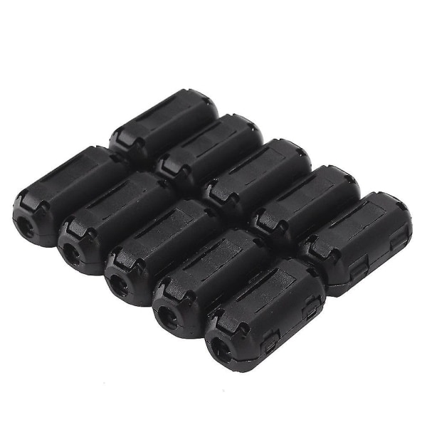 10 st Black Clip On Clamp Rfi Emi Noise Filters Ferritkärna för 5mm kabel