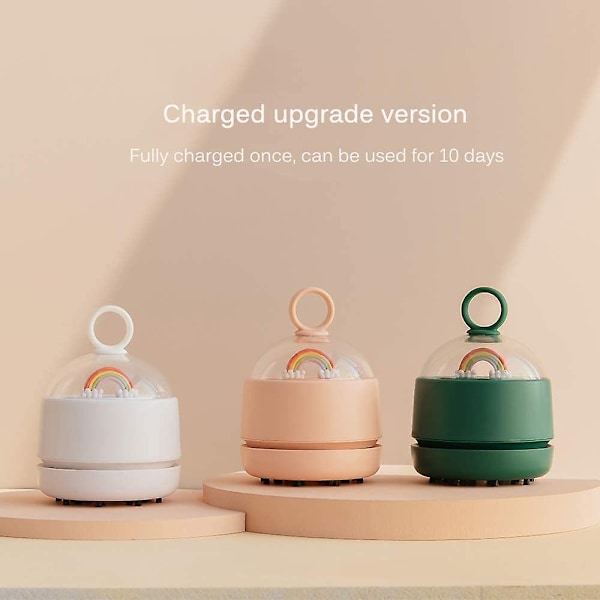 Mini bordstøvsuger, bærbar bil USB oppladbar skrivebordsstøvsuger