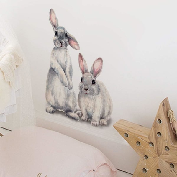 Sarjakuva Rabbit Art Decals Pupu seinätarrat Vedenpitävä vinyyli itseliimautuva Rem
