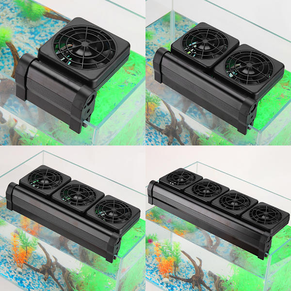 Fisketank-ventilator Mini Single Head Justerbar Akvarium Køleventilator til Akvarium Hængende Køler 100-240V (1stk)