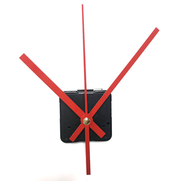 (Röd) Lång Spindel Quartz Klockmekanism, 1/2 Tum Maximal Urtavla Tjocklek, 9/10 Tum Total Axellängd