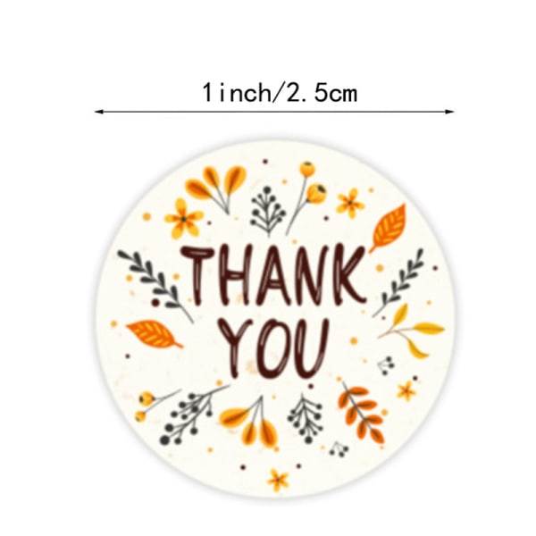 Takk, gaveforseglingsklistremerke Thanksgiving Craft Home Decor-klistremerke