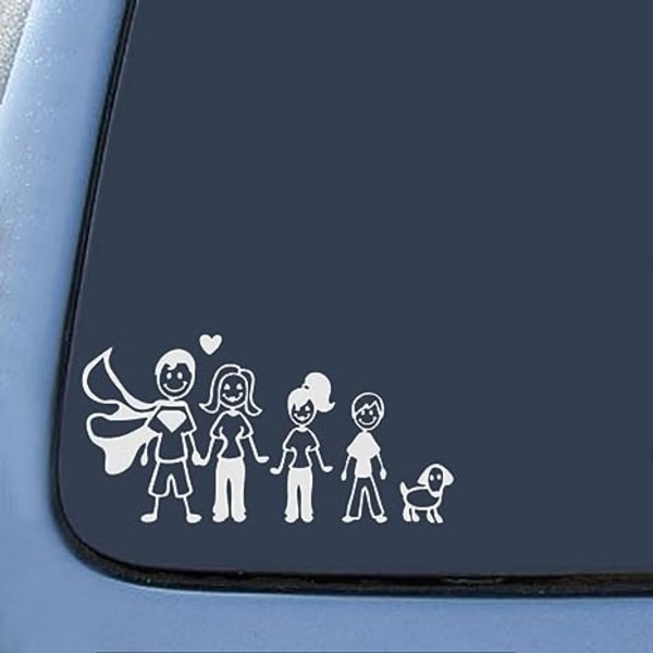 12-inch happy family car stickers rear windshield DIY decorative