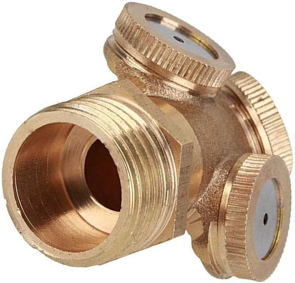 4 punkter DN15-For Lawn Atomizing Nozzle Justerbart Hull Messing Munnstykke