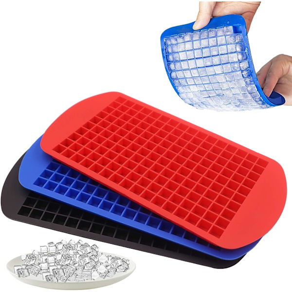 Silikone Mini Isterningbakker 3-pak, 160 Knuste Isterningforme E