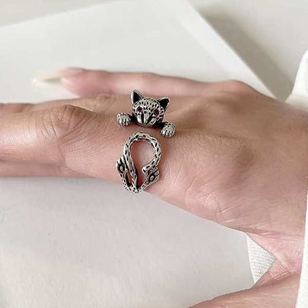 Vintage åben ring 925 Thai sølv punk personlig ring