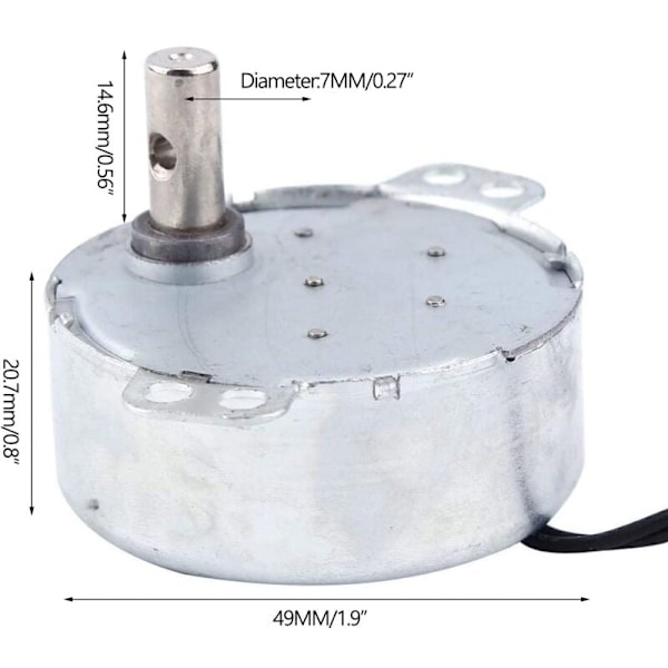 Sähköinen mikroaaltouunin synkronimoottori, sopii pöytämoottorin vaihtoon, pyöreä synkronimoottorin kääntöpöytä 4W CW/CCW 220-240V (8-10RPM)