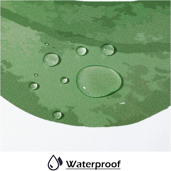 Mildew-resistent bruseforhæng, grønne blade tropiske planter bruseforhæng polyesterstof til badeværelse med 12 kroge vandtæt, 180 x 200 cm