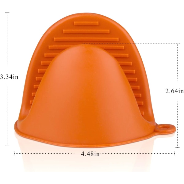 Silikonovnshansker, 4 stk. Silikon Kjøkken Gryteunderlag, Silikon Gryteholder Mini Ovn Varmebestandig Ovnsvott Gryteholder (Grønn+Oransje)