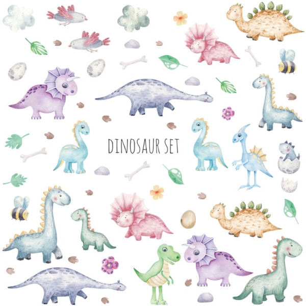 A Set of Animal Dinosaurs Wall Stickers Wall Decal Wall Decoratio