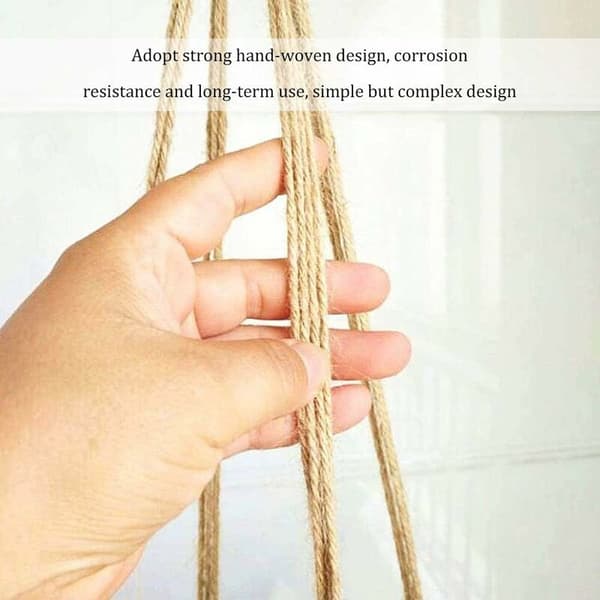 4 st Macrame växt hängande rep blomma rep inomhus utomhus trädgård